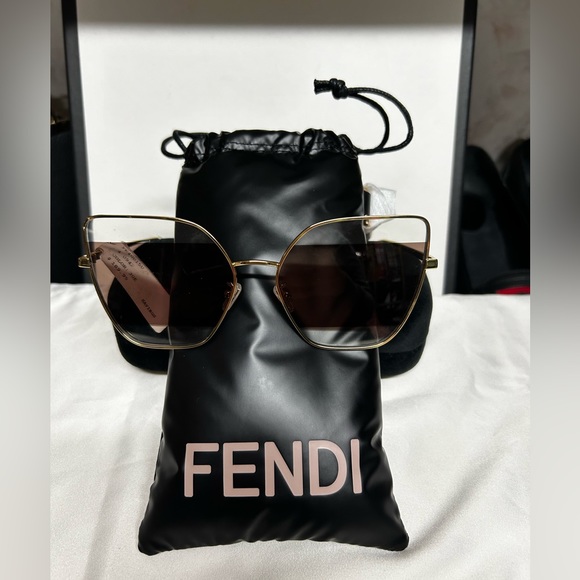 Fendi Gold Cat-Eye Sunglasses - Picture 2 of 8